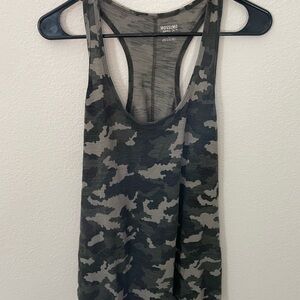 Mossimo Supply Co. Green & Black Camo Racerback Tank
